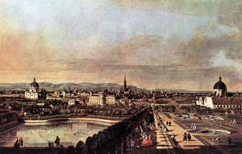 貝爾納多 貝洛托 View of Vienna from the Belvedere